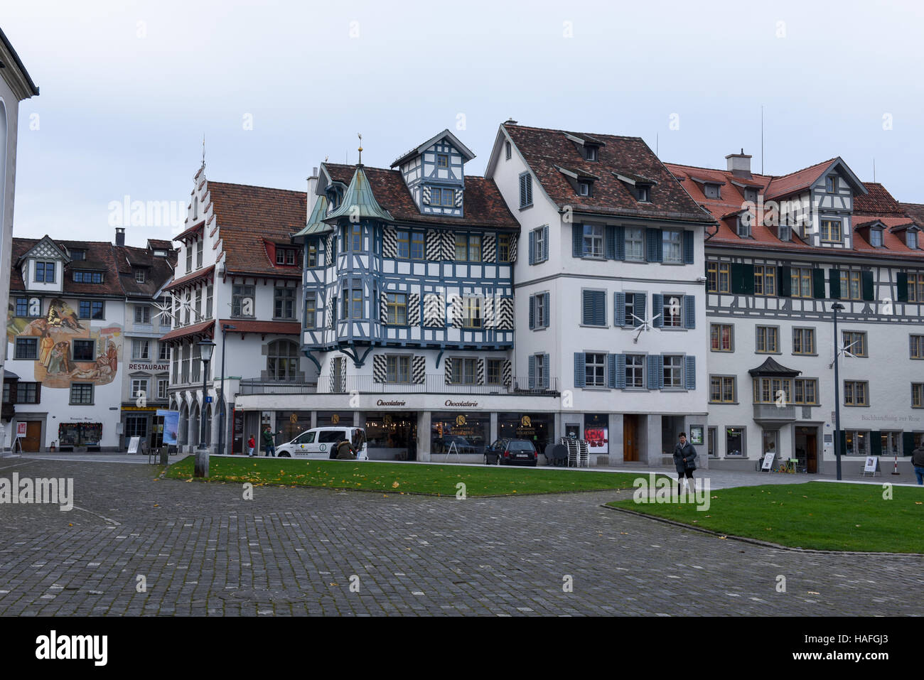 St. Gallen, Schweiz - 23. November 2016: der zentrale Platz in der alten St. Gallen in der Schweiz Stockfoto