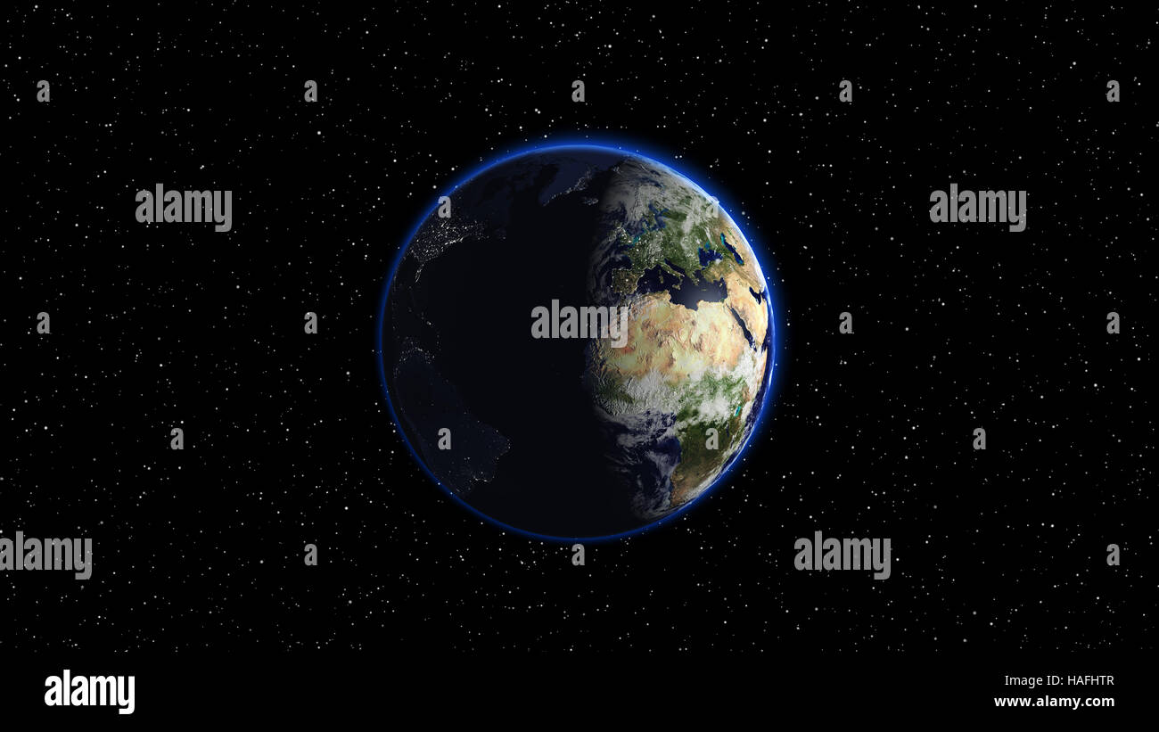 Erde, Raum, Welt, Planet, Globus, blau, Universum, global, Licht, Wissenschaft, Sonne, Aussicht, Sonnenaufgang, äußere, Himmel, Illustration, Meer, Erde, Weltraum, Welt, Stockfoto