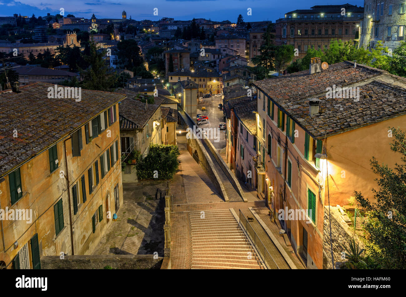 Perugia Via Appia (Acquedotto) Stockfoto