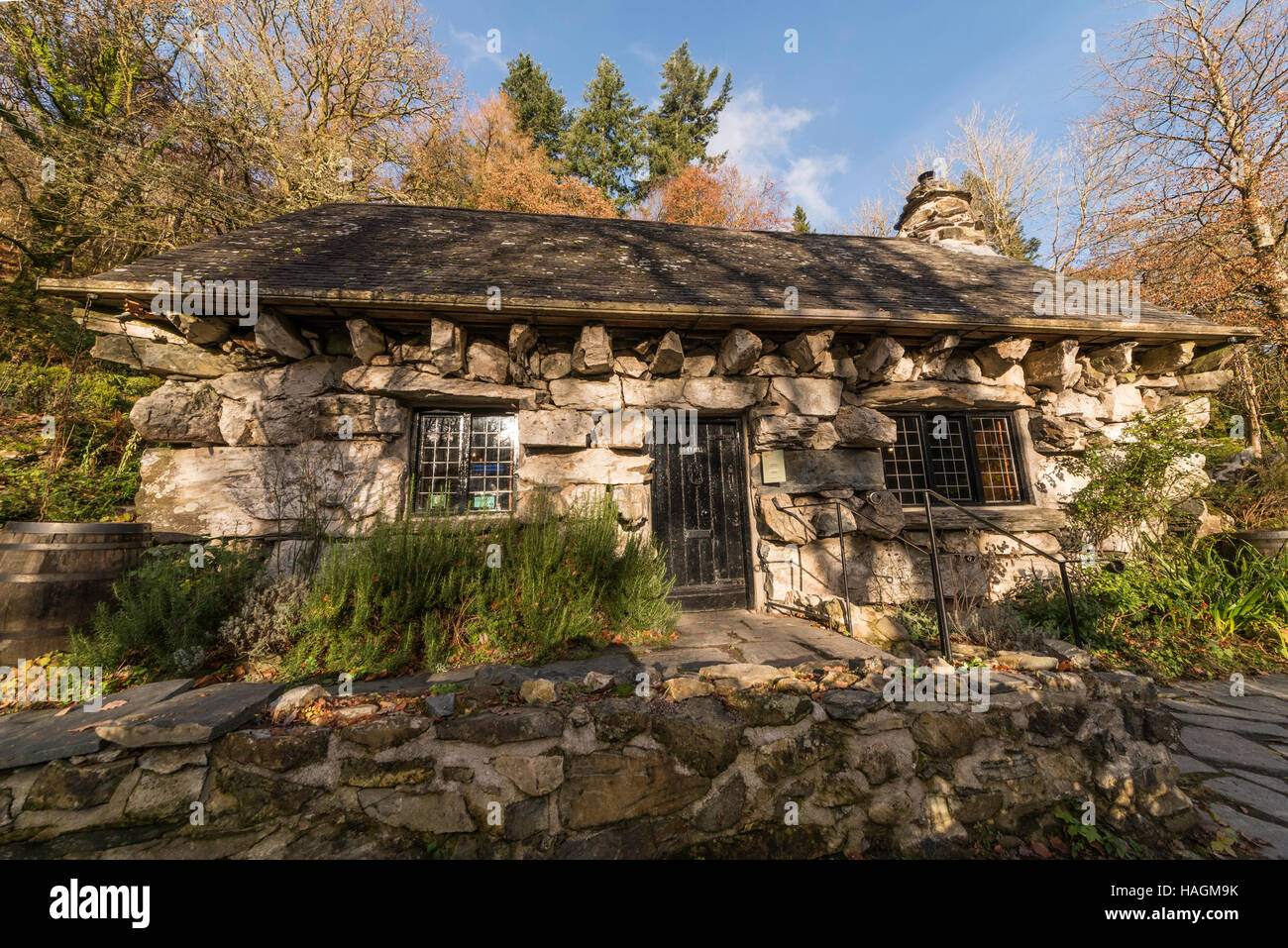 Ty Rumpf hässliche Haus Betws y Coed Nordwales Uk. Stockfoto
