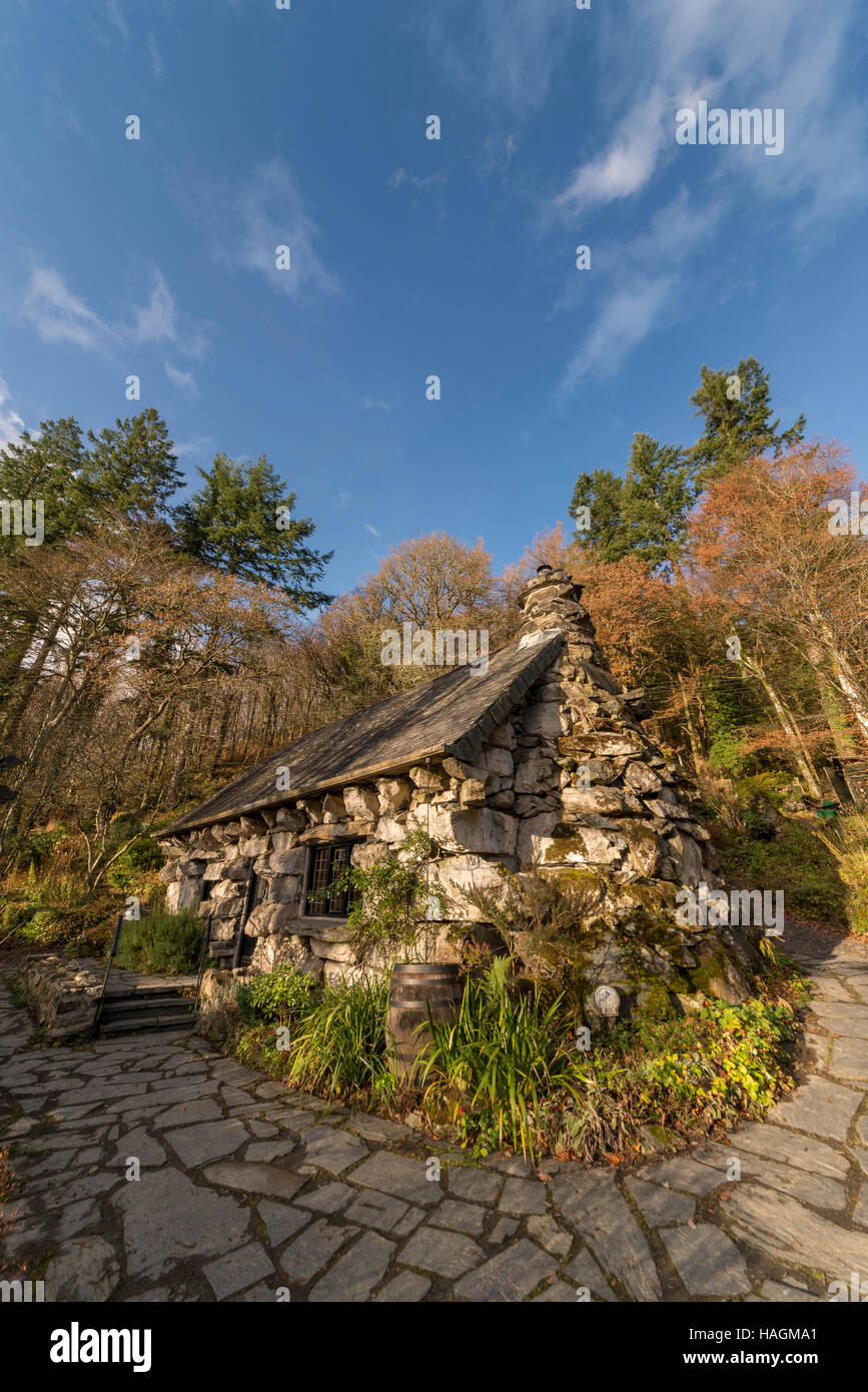Ty Rumpf hässliche Haus Betws y Coed Nordwales Uk. Stockfoto