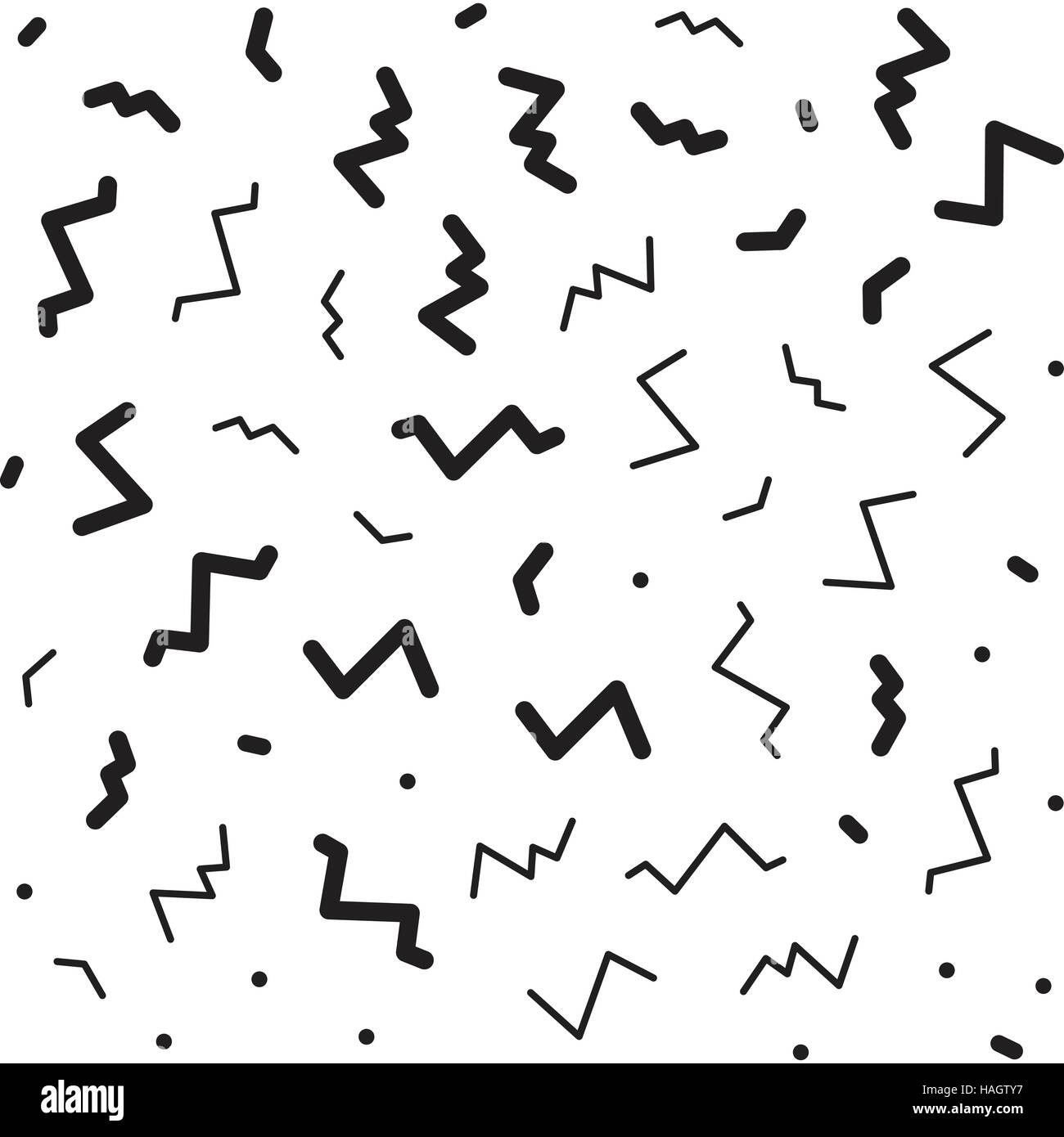 Muster nahtlos einfachen Hintergrund. 80-90er Jahre Mode. Schwarz / weiß-Textur Stock Vektor