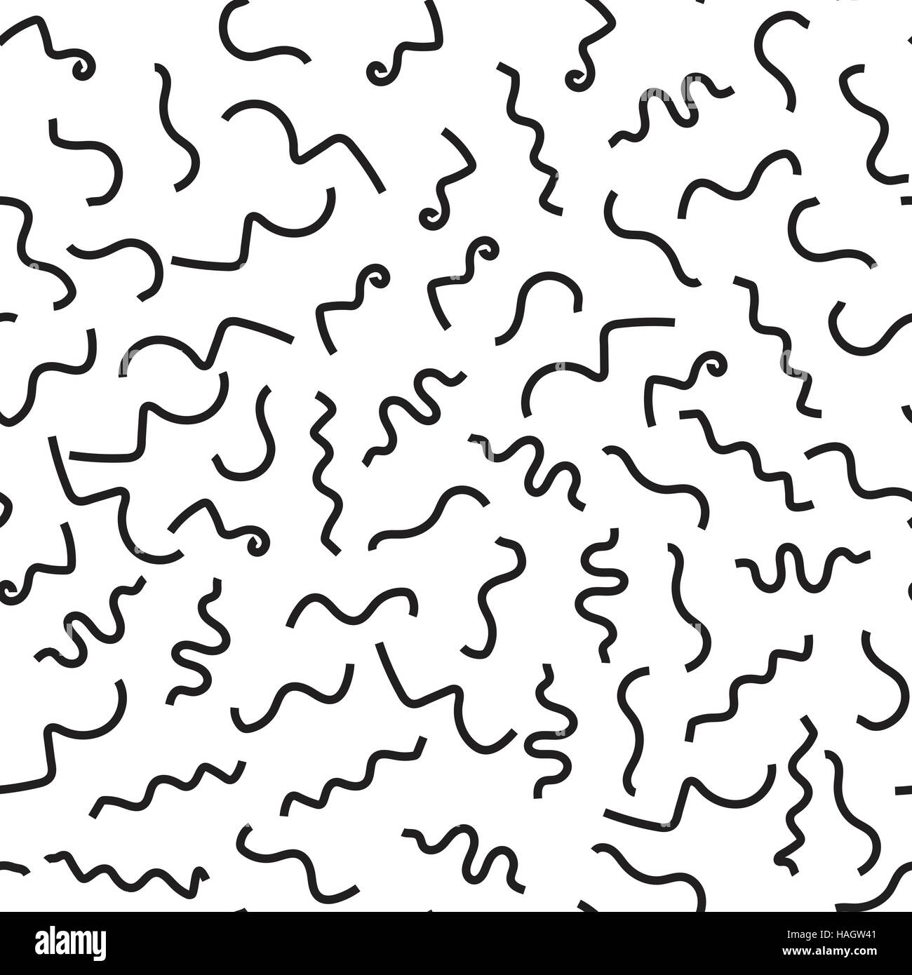 Abstrakten geometrischen minimal Musterdesign. Hintergrund mit chaotischen Formen und Linien. Handgezeichnete Kritzeleien Stock Vektor