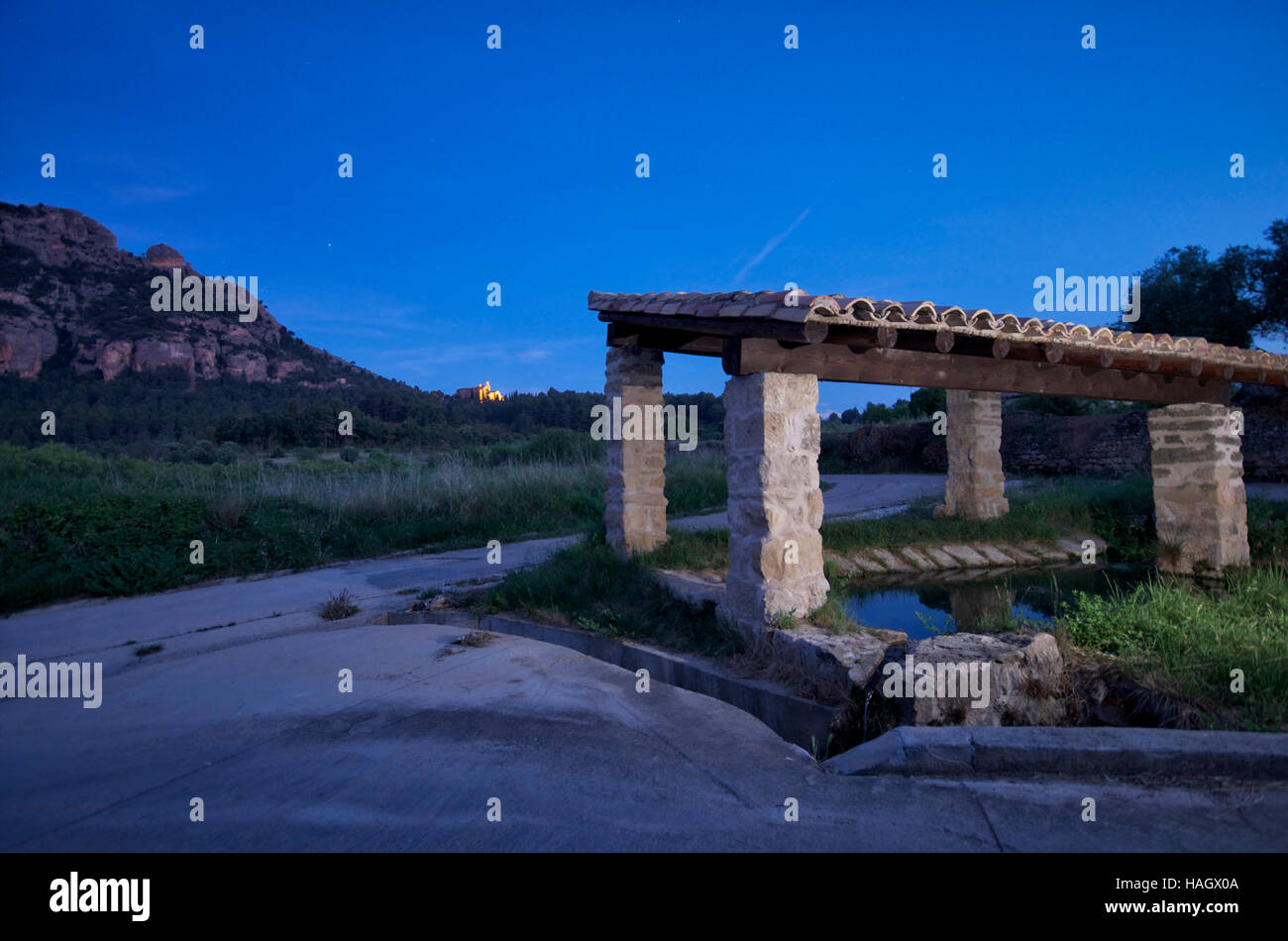 Lavadero in Horta de Sant Joan / Waschhaus in Horta de Sant Joan, Katalonien Stockfoto