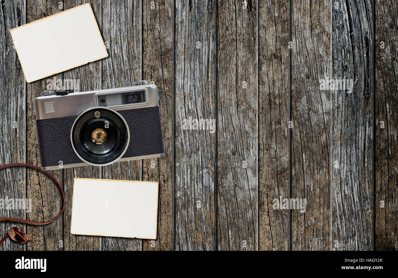 Vintage Filmkamera und zwei leere frames Stockfoto