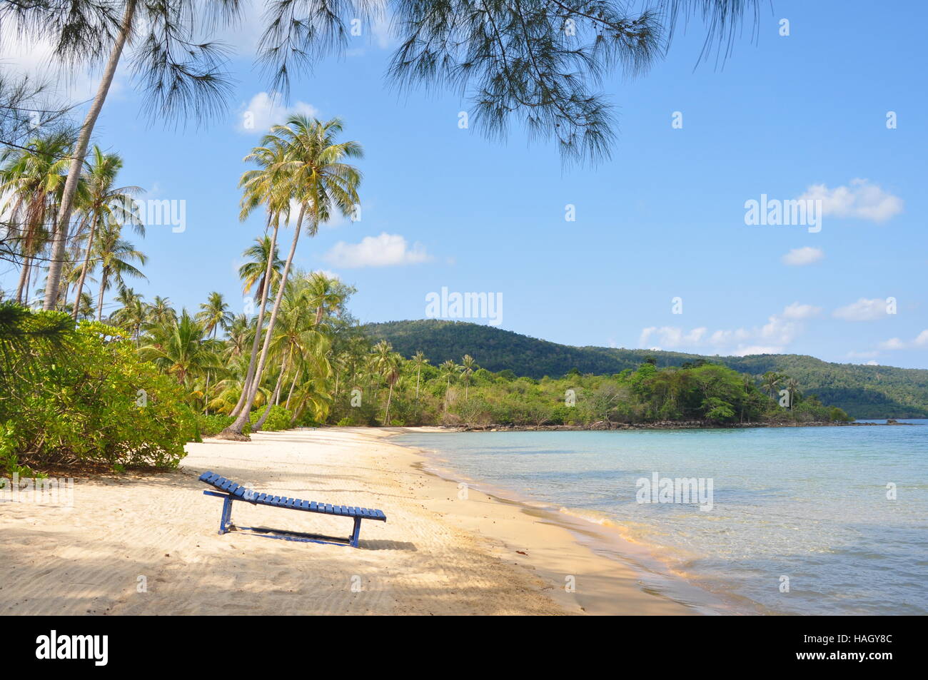 Einsamer Strand, Koh Rong, Inselparadies, Kambodscha Stockfoto