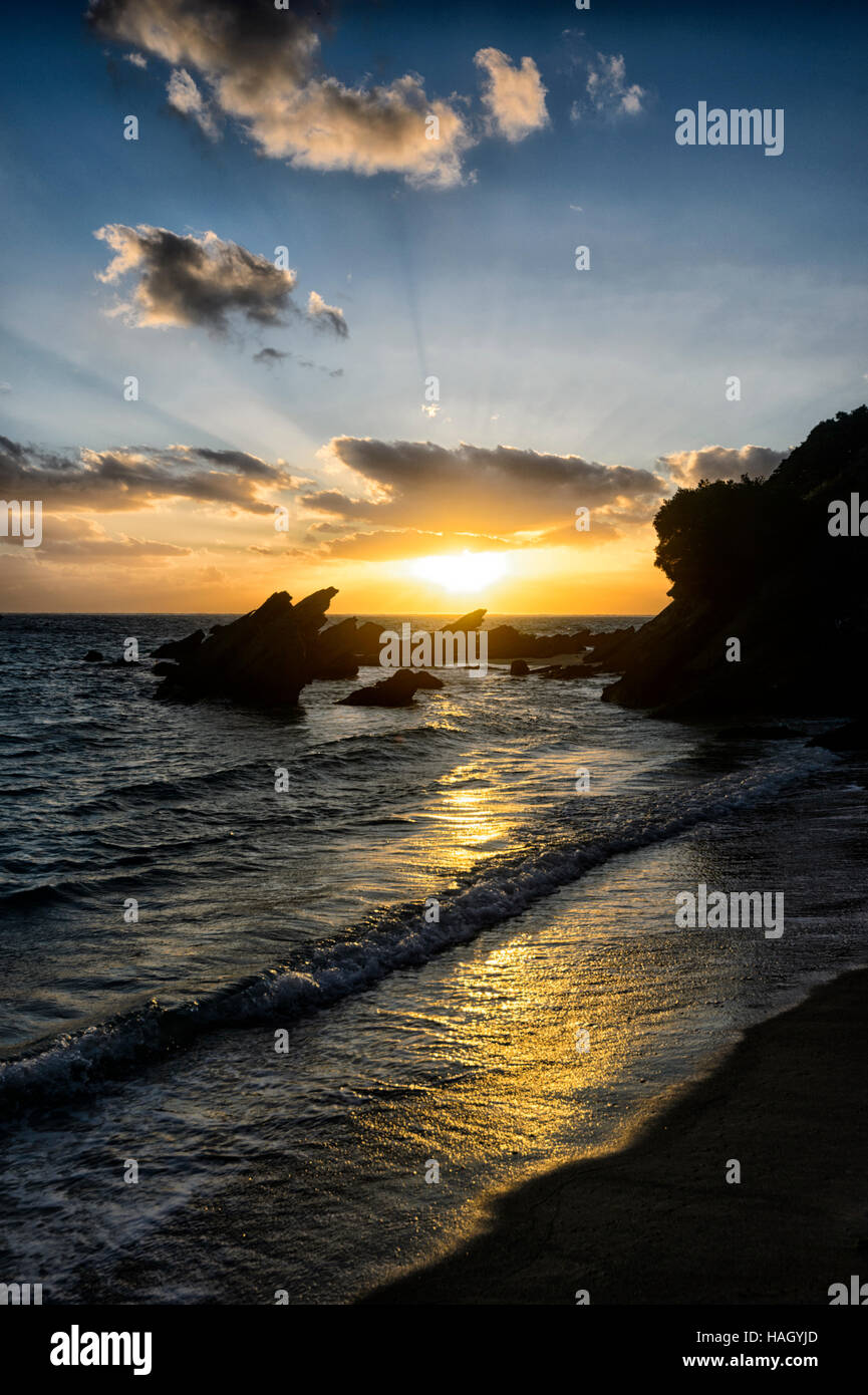 Atmosphärische Sonnenuntergang auf Lord Howe Island, New South Wales, NSW, Australien Stockfoto