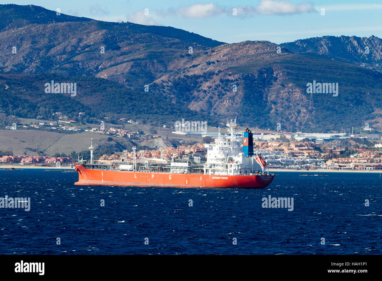 Versand von Anthony Veder LPG, registriert Prins Maurits Rotterdam. Stockfoto