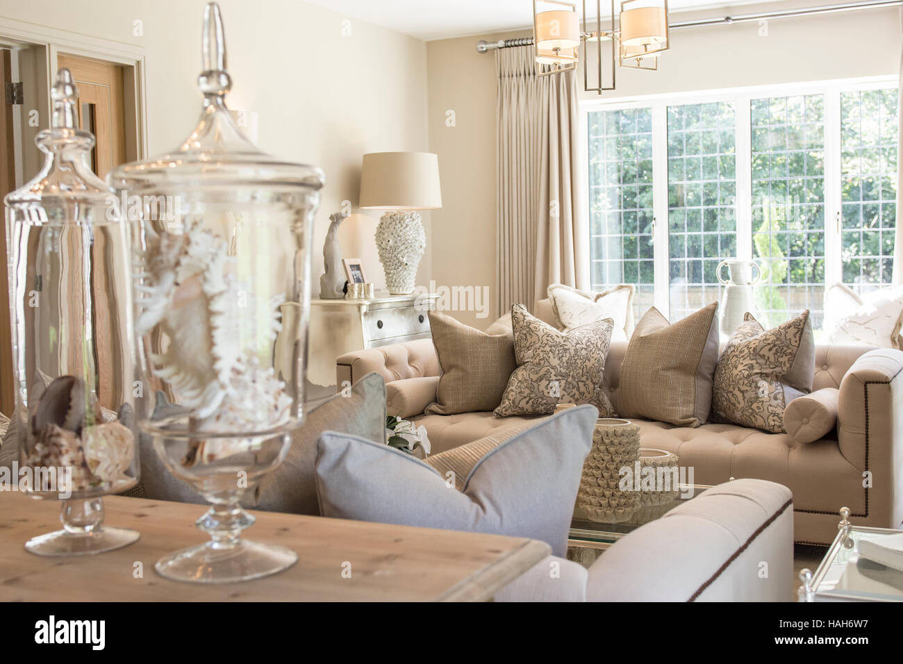 Innere des Luxus-Haus in England Stockfoto