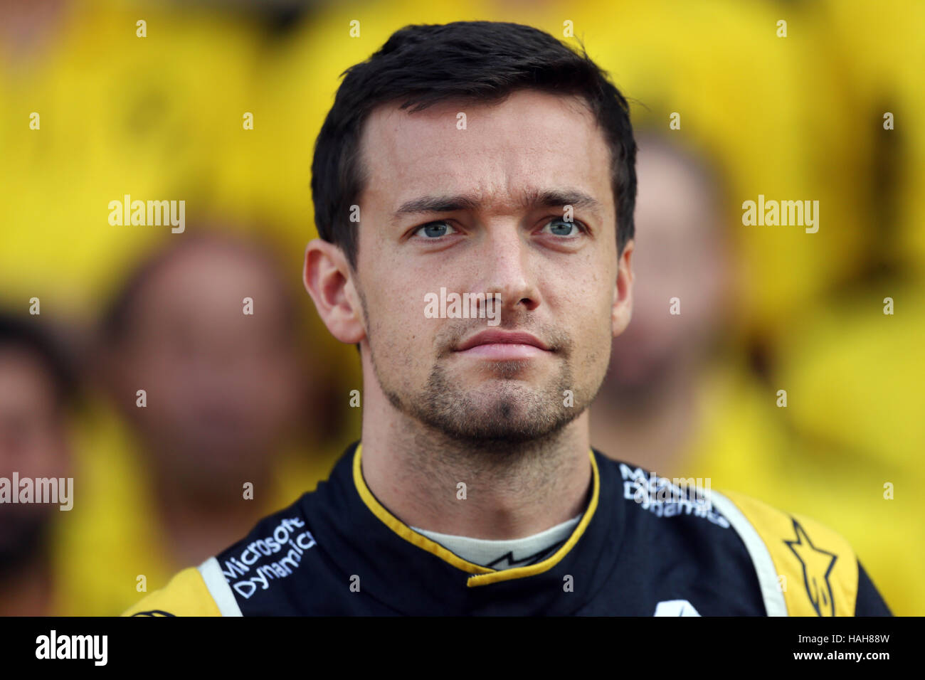 Renault's Jolyon Palmer beim Abu Dhabi Grand Prix auf dem Yas Marina Circuit, Abu Dhabi. DRÜCKEN SIE VERBANDSFOTO. Bilddatum: Sonntag, 27. November 2016. Siehe PA Story AUTO Abu Dhabi. Bildnachweis sollte lauten: David Davies/PA Wire. Stockfoto
