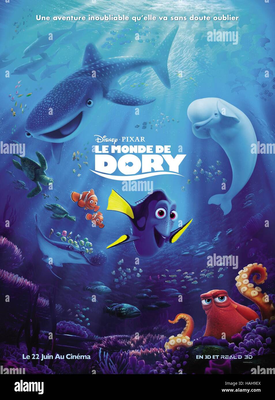 Finding Dory Jahr: 2016 USA Regie: Andrew Stanton, Angus MacLane Animationsfilm-Poster (Fr) Stockfoto
