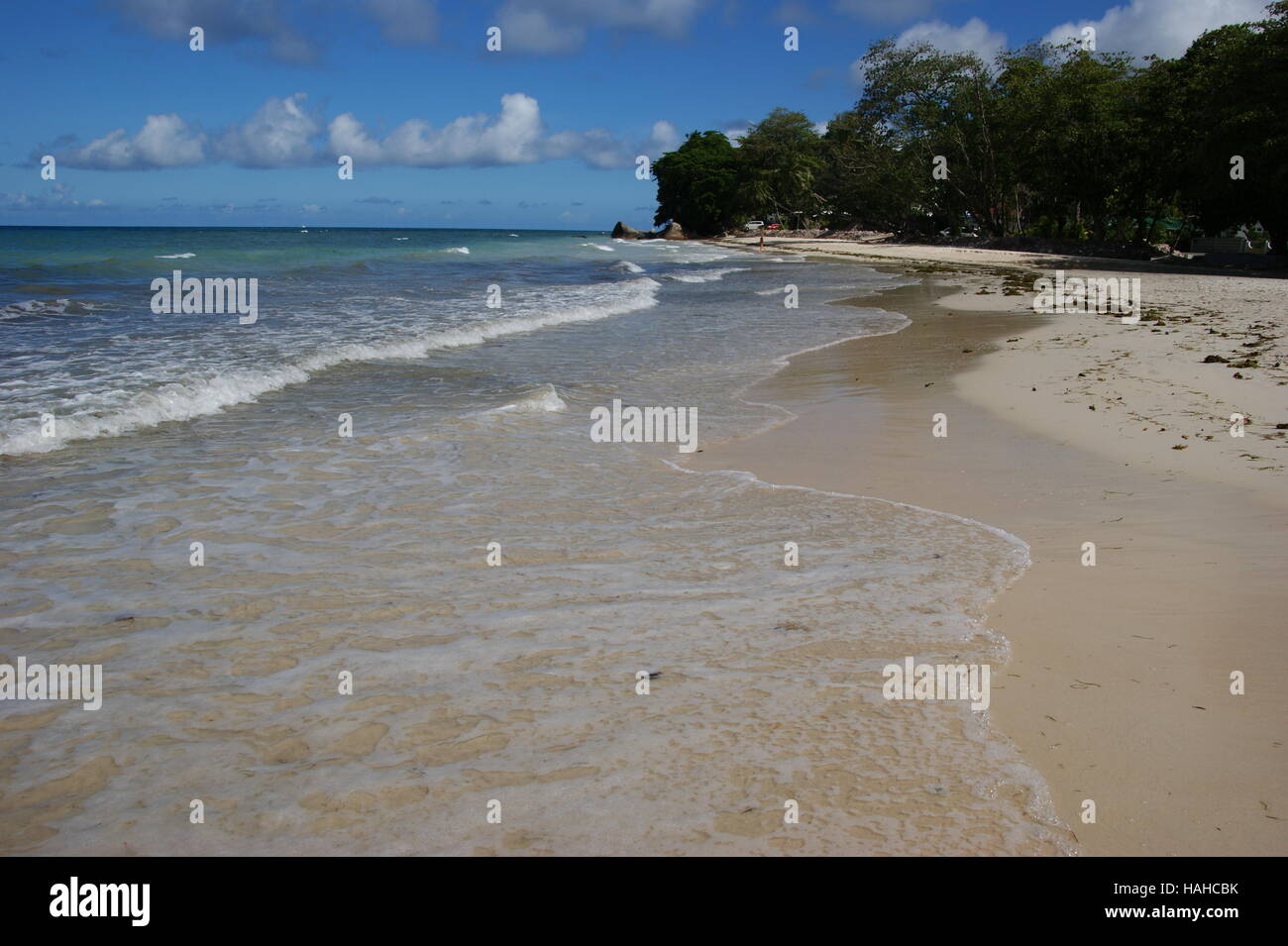 Anse Beau Vallon tropischen Strand, Insel Mahe, Seychellen, Afrika, Indischer Ozean. Stockfoto