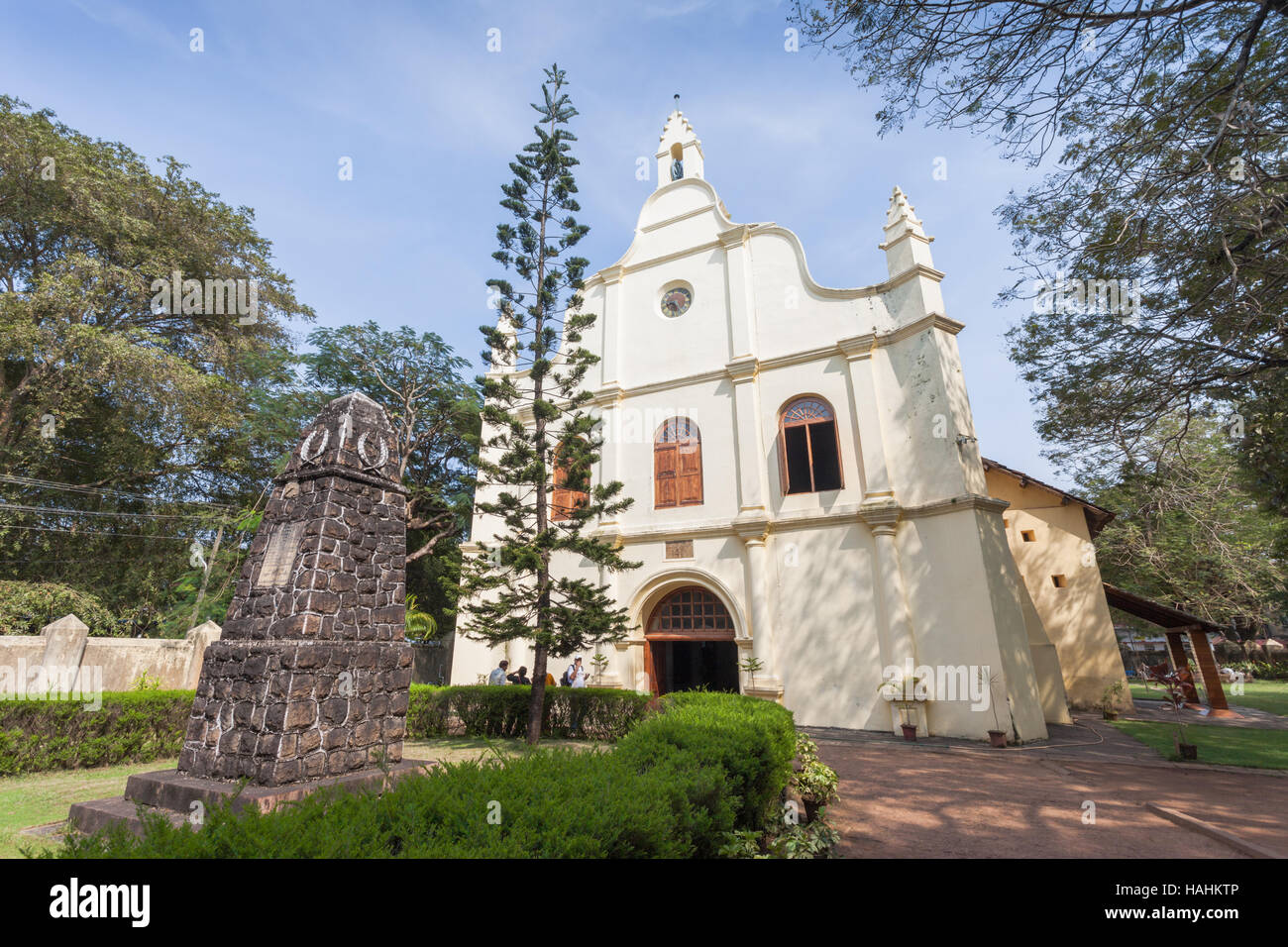 St. Francis Church, Kochi (Cochin) Indien, einst Begräbnisstätte von Vasco da Gama und die älteste christliche Kirche in Indien. Stockfoto