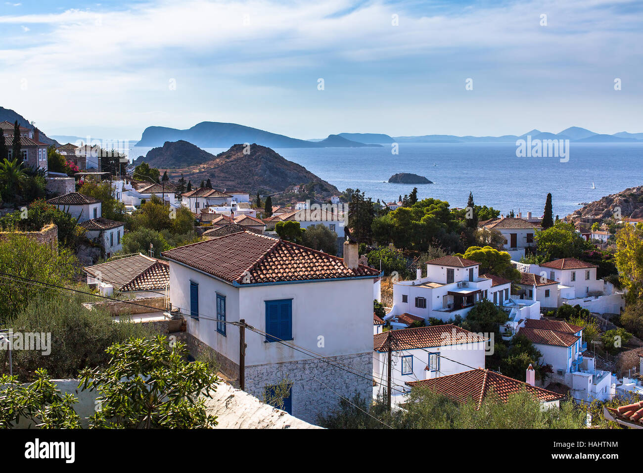 Landschaft auf Hydra Insel, Ägäis, Griechenland. Stockfoto