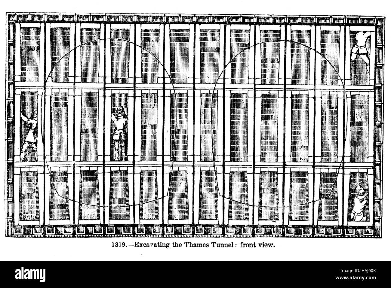 THAMES TUNNEL in ROTHERHIDE erbaut 1825-1843 zeigt den Tunnelbau Schild von der Brunels erfunden Stockfoto