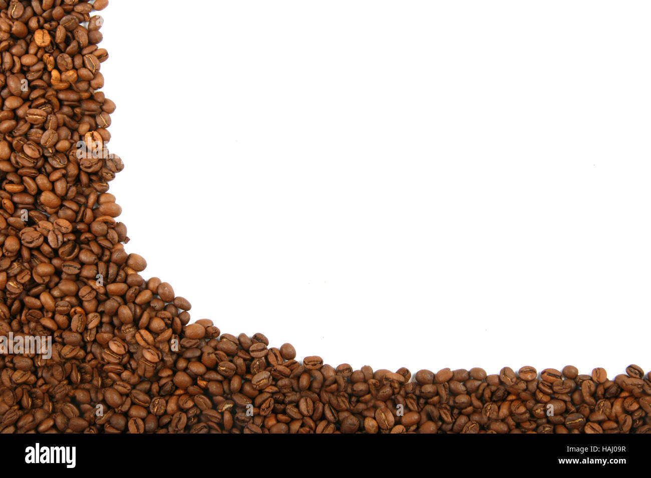 Kaffeebohnen Rahmen Stockfoto