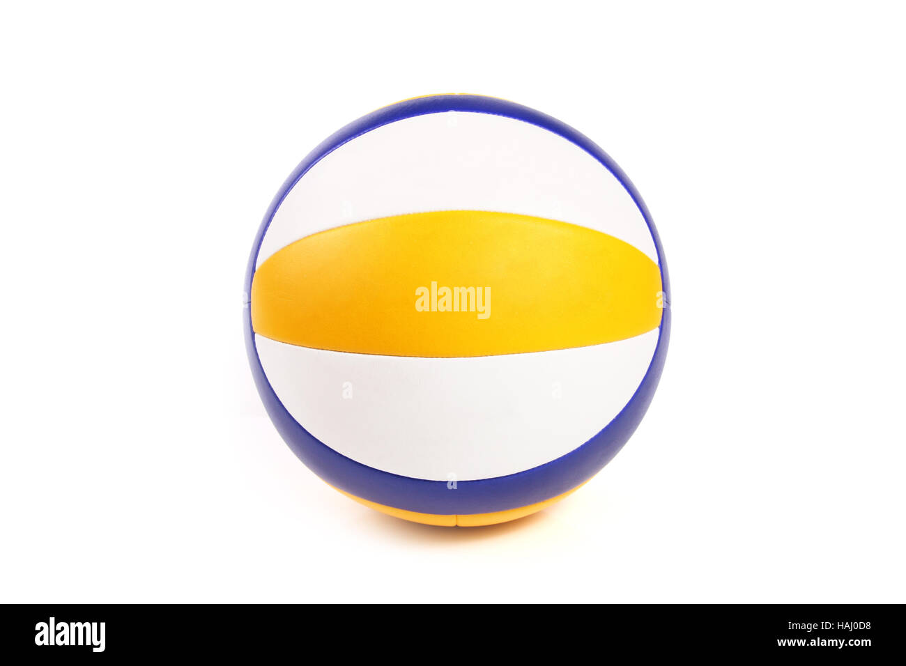 Beach-Volleyball, isoliert auf weißem Hintergrund Stockfoto