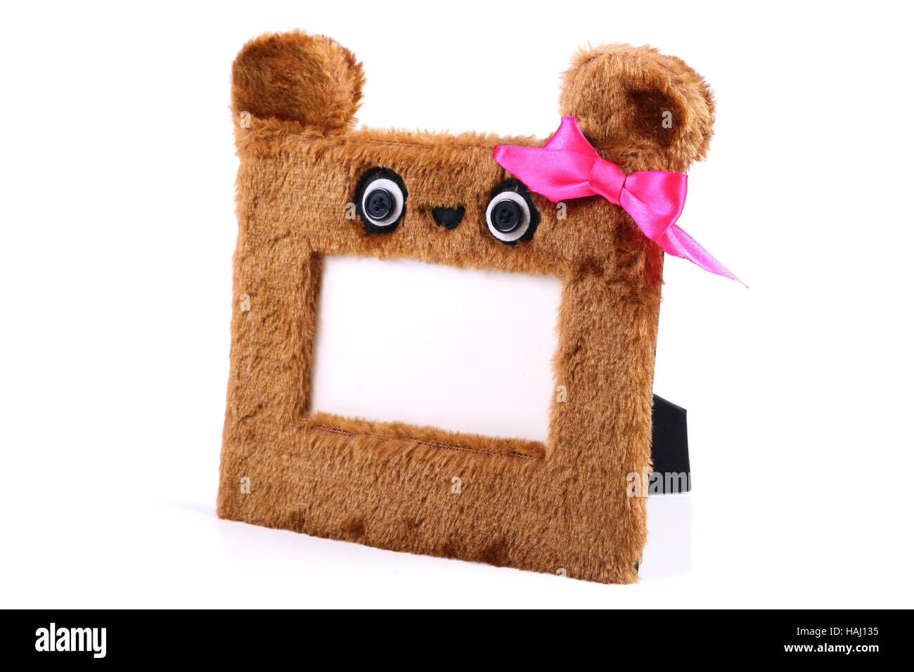 leere flauschige Fotorahmen Stockfoto