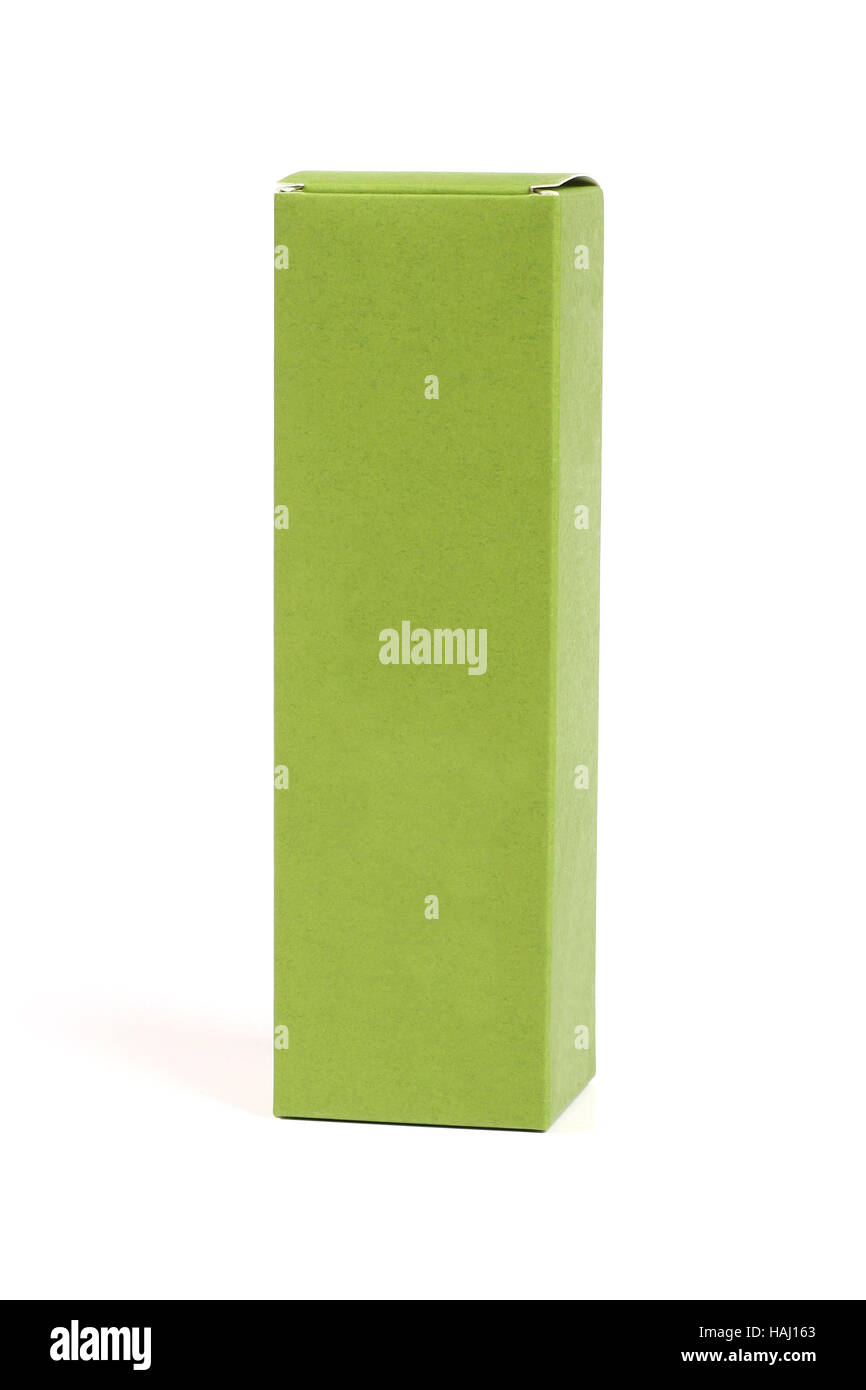 Grüne leere Karton Verpackung Stockfoto