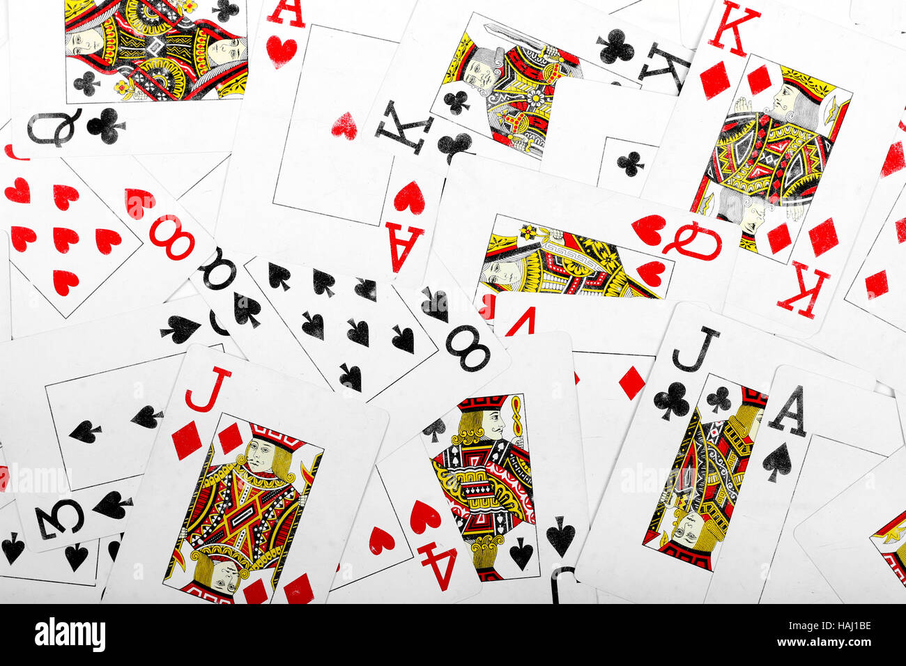 Spielkarten-Hintergrund Stockfoto