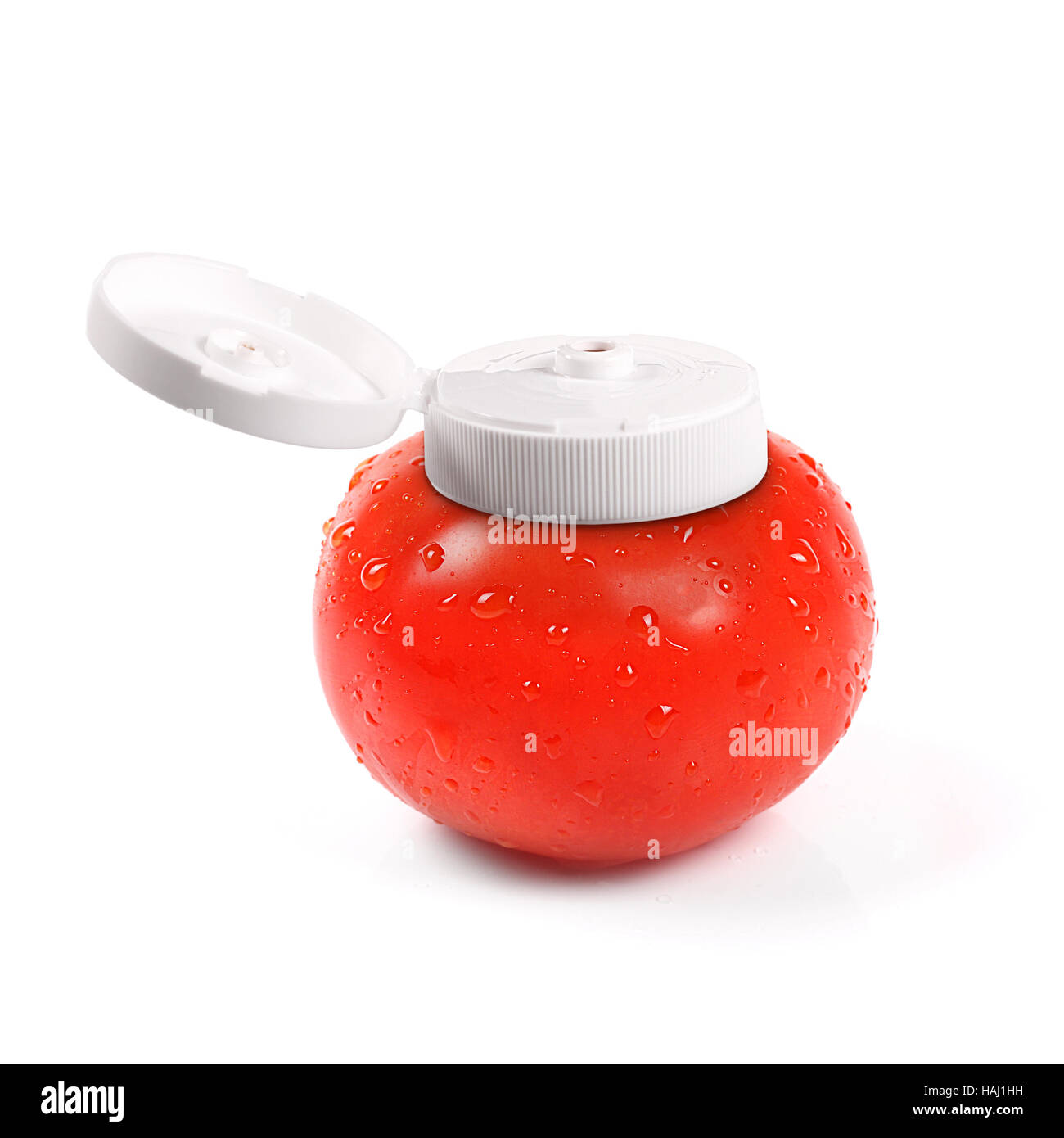 natürliche Tomaten Ketchup container Stockfoto