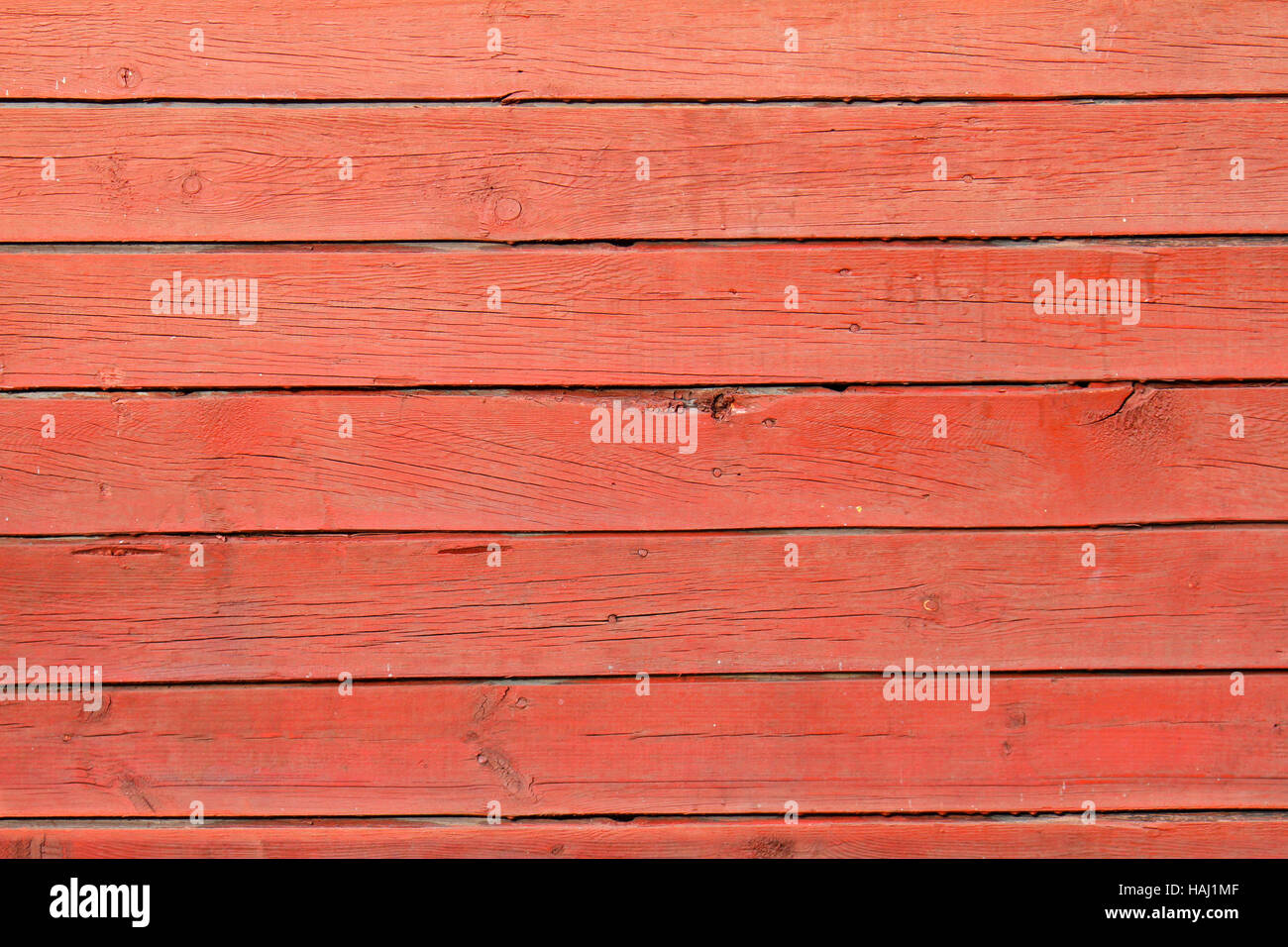 Textur des roten Holzbohlen Stockfoto