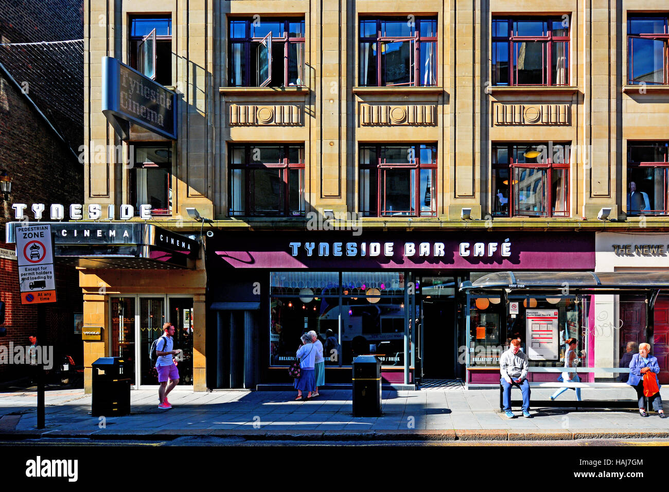 Newcastle Tyneside Kino und Cafe-Bar-Pilgrim-Straße Stockfoto
