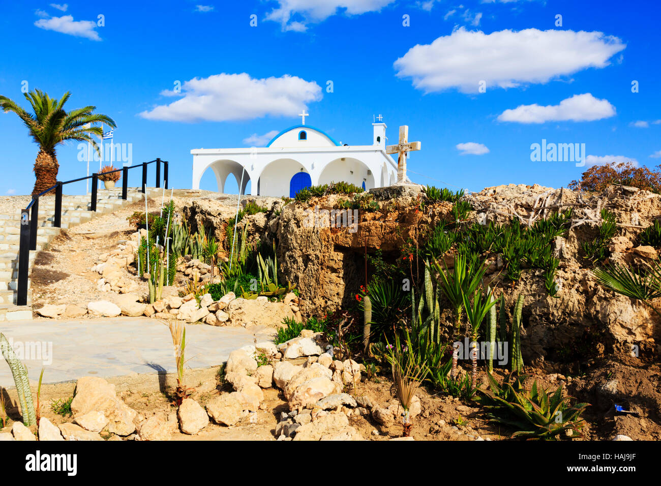 Die Kapelle Agia Thekla, auf der Straße nach Ayia Napa, Zypern Stockfoto