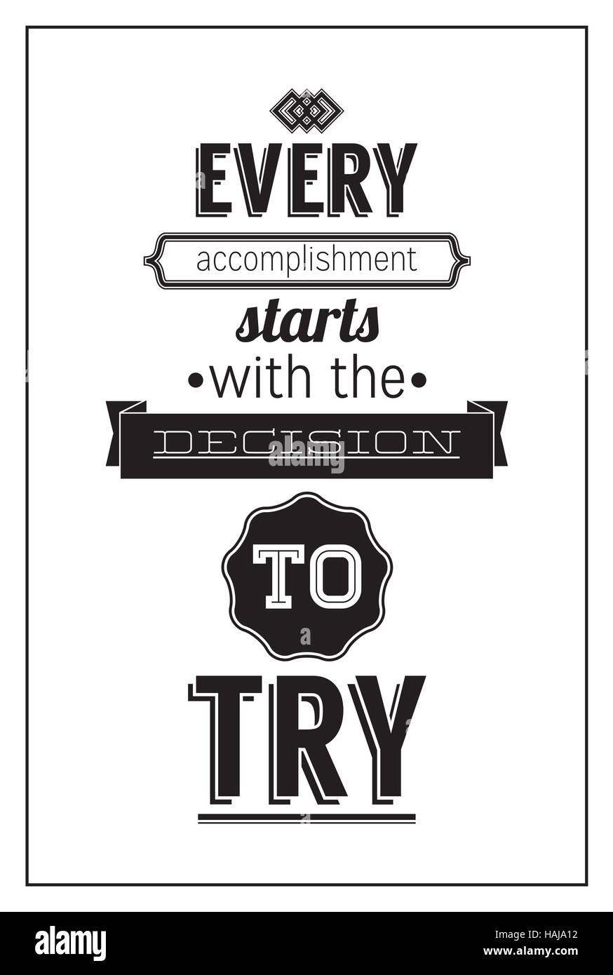 Vintage Poster mit Motivation Zitat Stock Vektor