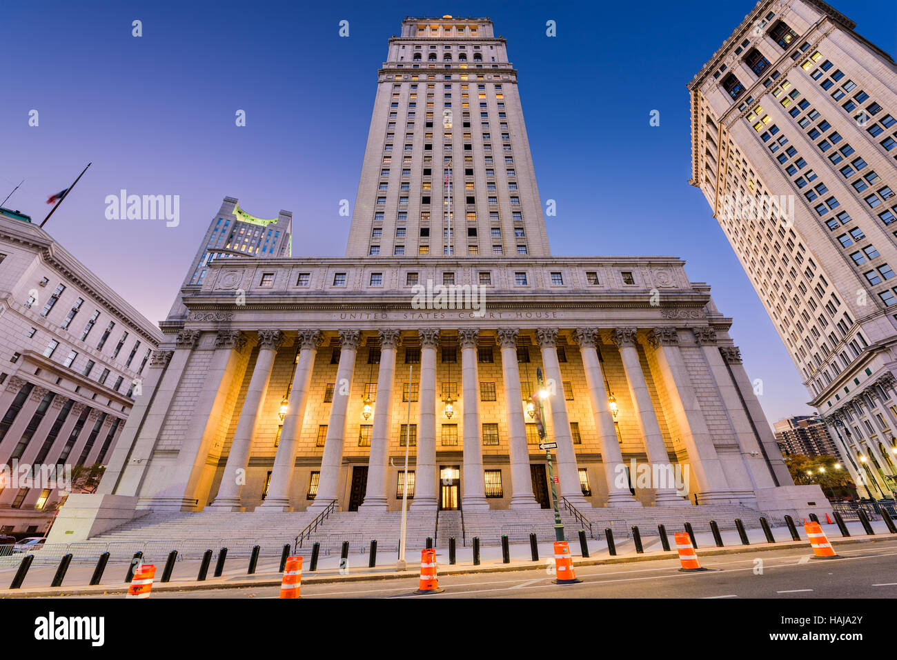 United States Court House im Civic Center District von New York City. Stockfoto