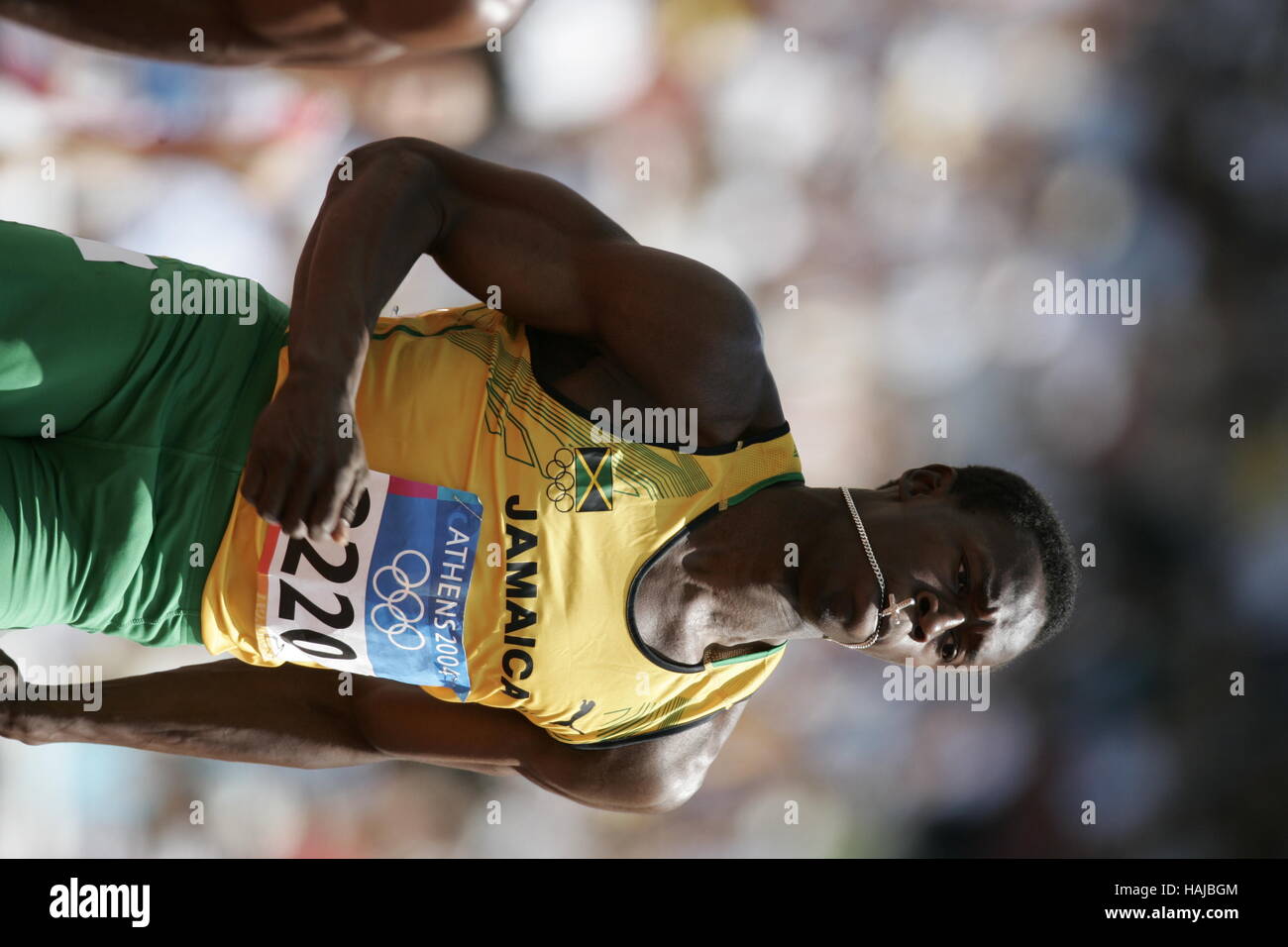 USAIN BOLT Jamaika Athen Griechenland 24. August 2004 Stockfoto