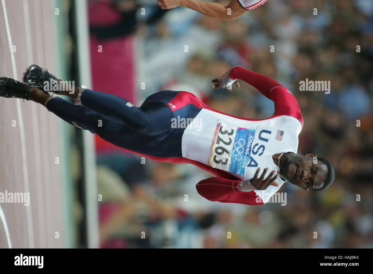 JUSTIN GATLIN USA Athen Griechenland 24. August 2004 Stockfoto