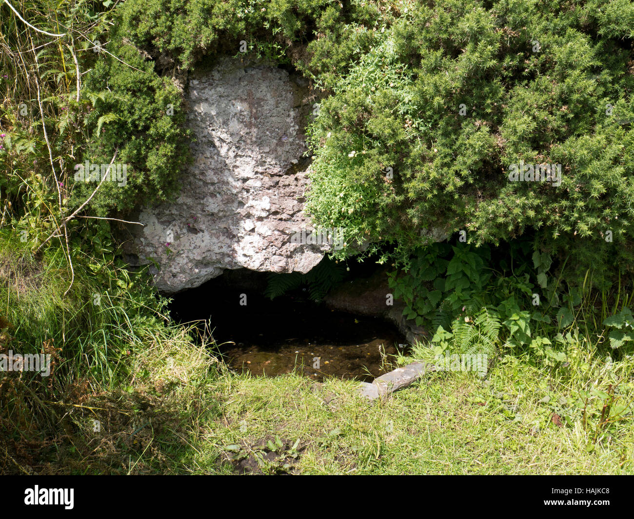 St. Columba heiligen Brunnen, Mull of Kintyre Stockfoto