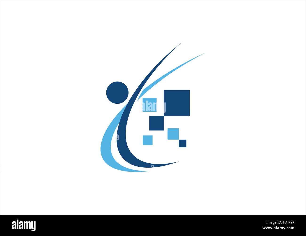abstrakten Menschen Bildung Logo, computing Daten Abbildung Symbol Symbol Vektor-design Stock Vektor