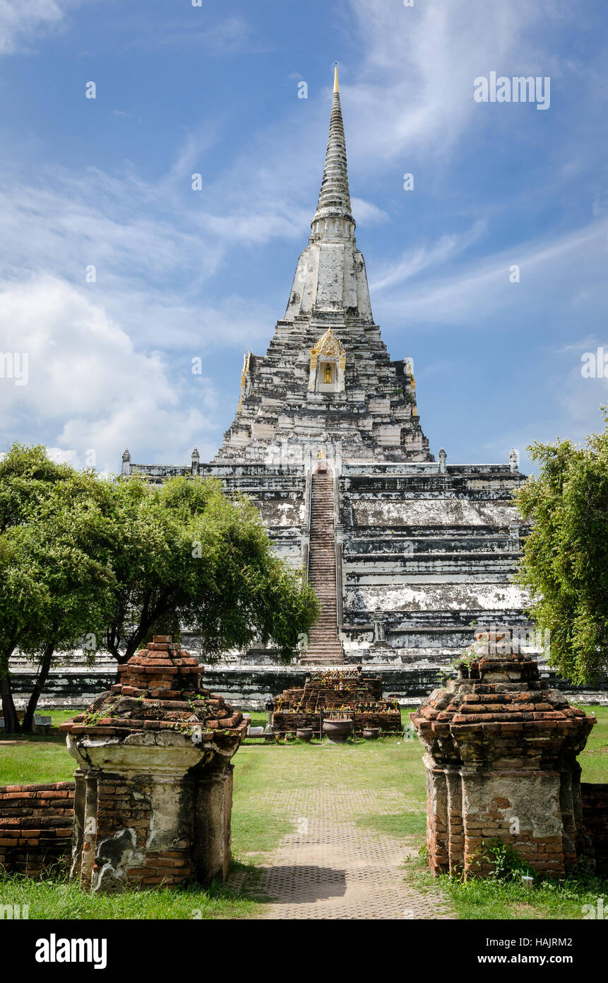 Ayutthaya (Thailand) Wat Phu Khao Thong Stockfoto