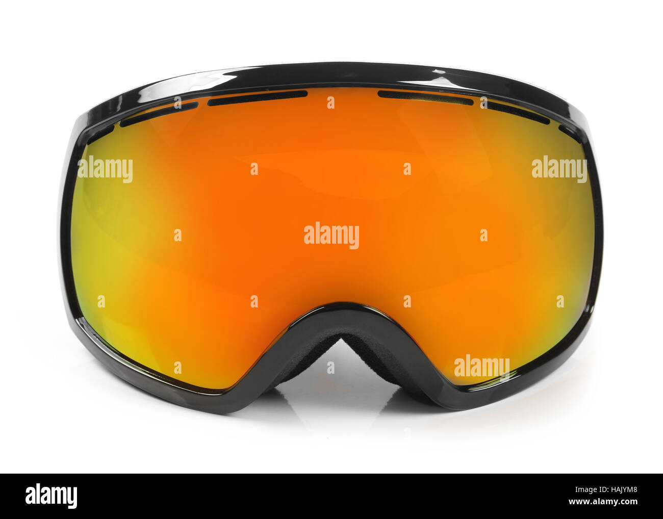 Ski Schutzbrille Snowboard isoliert auf weiss Stockfoto