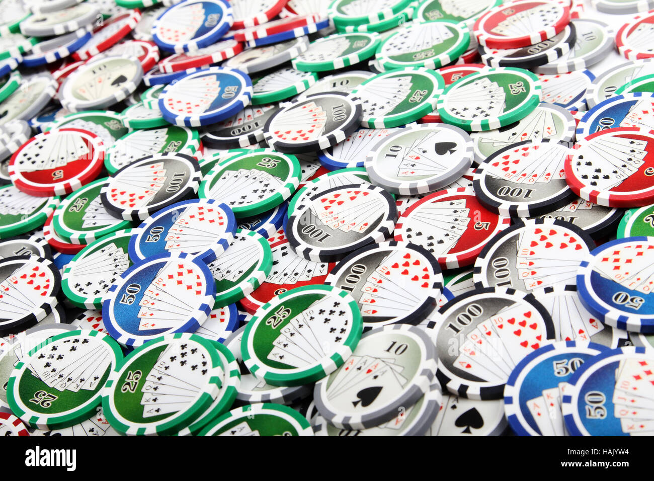 Casino Poker-chips Stockfoto