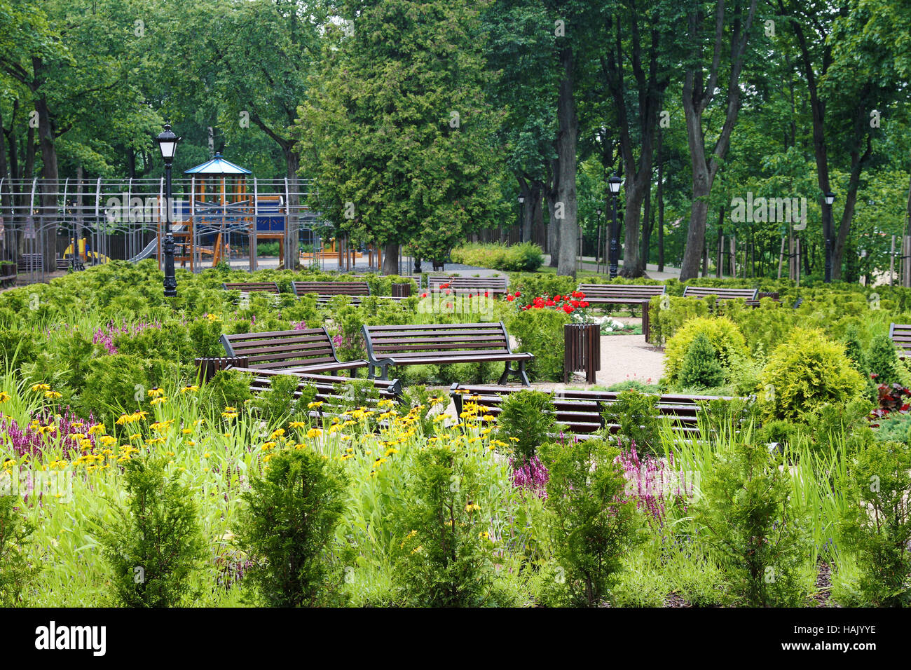grünen Stadtpark Stockfoto