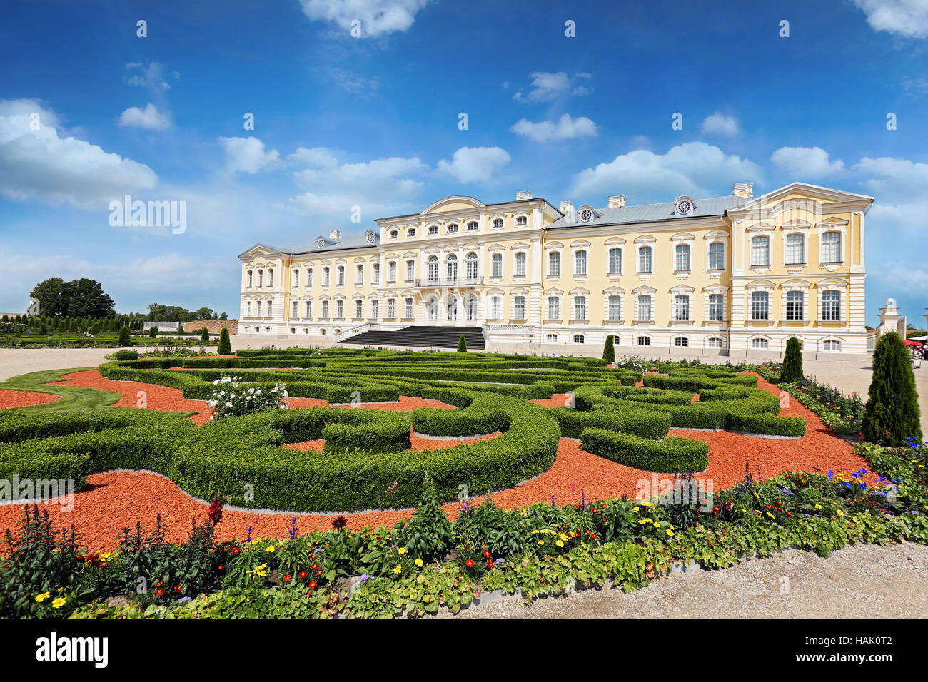 Schloss Rundale in Lettland Stockfoto