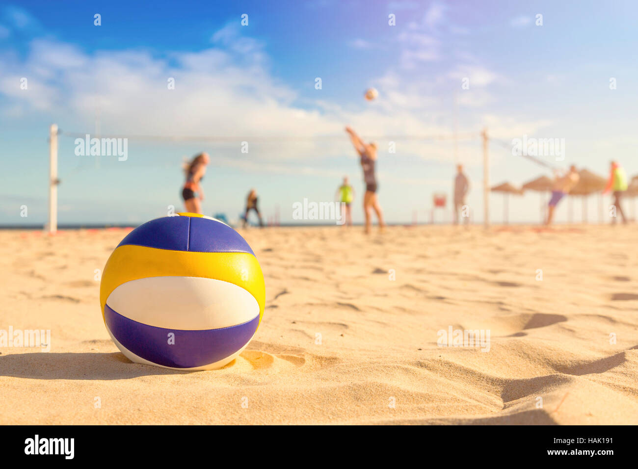 Beach-volleyball Stockfoto
