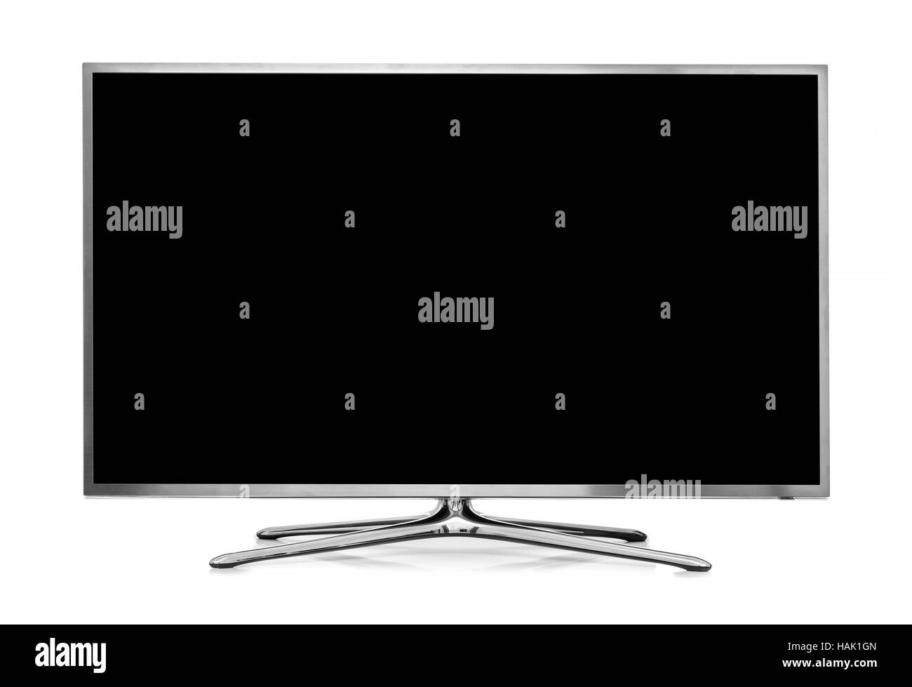 große led-tv, isoliert auf weißem Hintergrund Stockfoto