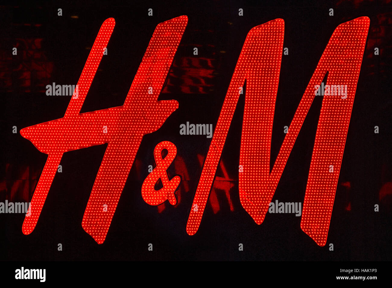 H & M Shop Zeichen Stockfoto