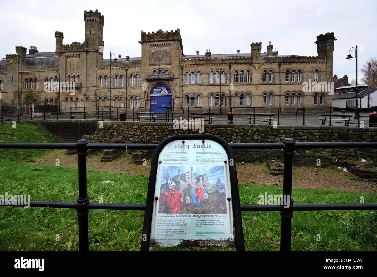 Schloss-Kaserne und Waffenkammer, Bury, Lancashire. Bild von Paul Heyes, Donnerstag, 1. Dezember 2016. Stockfoto