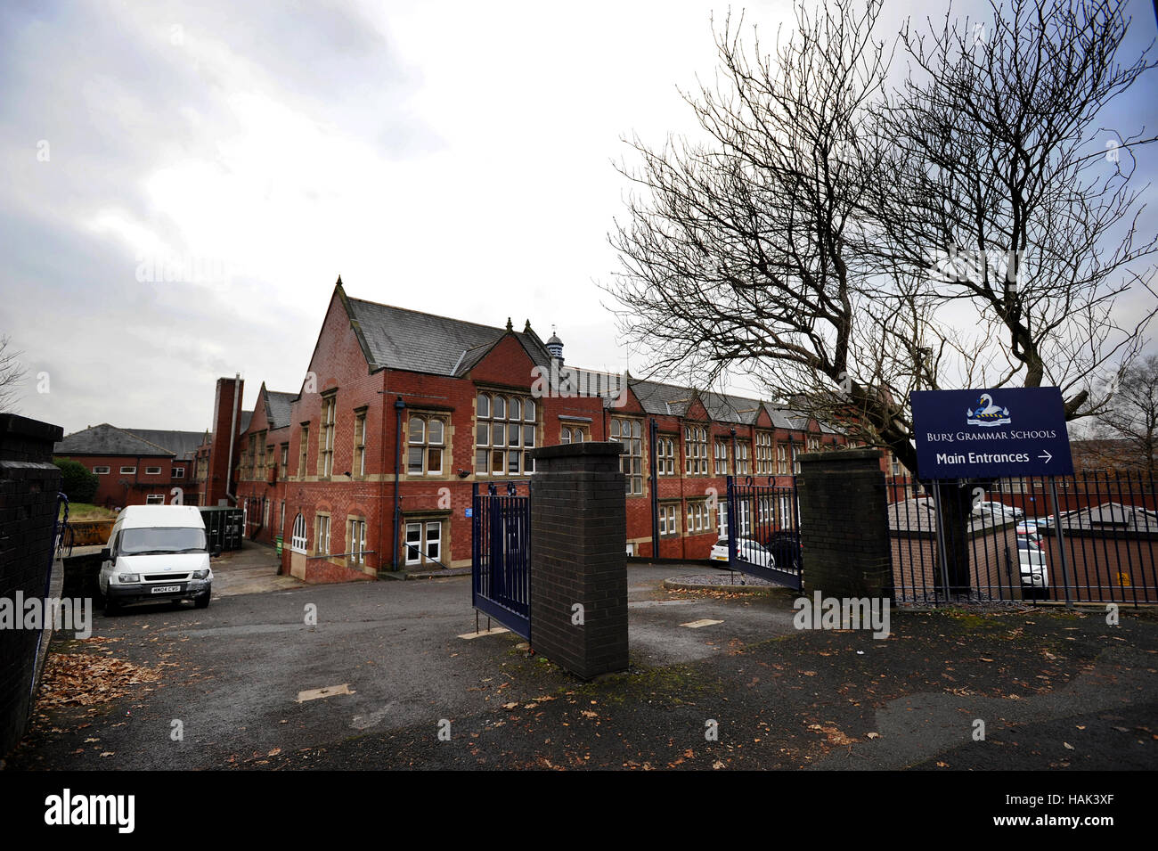 Gymnasium zu begraben, Bury, Lancashire. Bild von Paul Heyes, Donnerstag, 1. Dezember 2016. Stockfoto