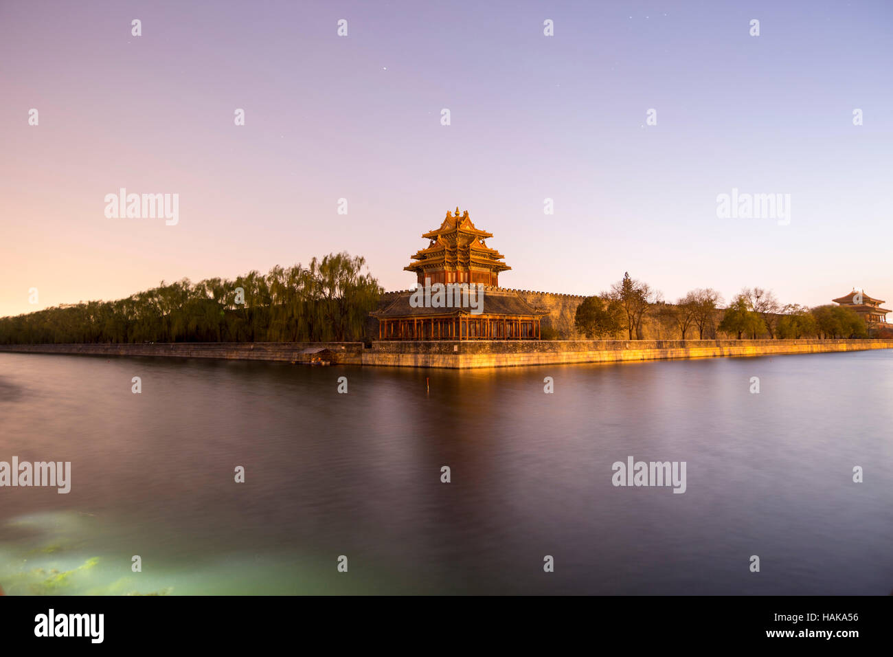 Wachturm, Verbotene Stadt, Peking, China Stockfoto