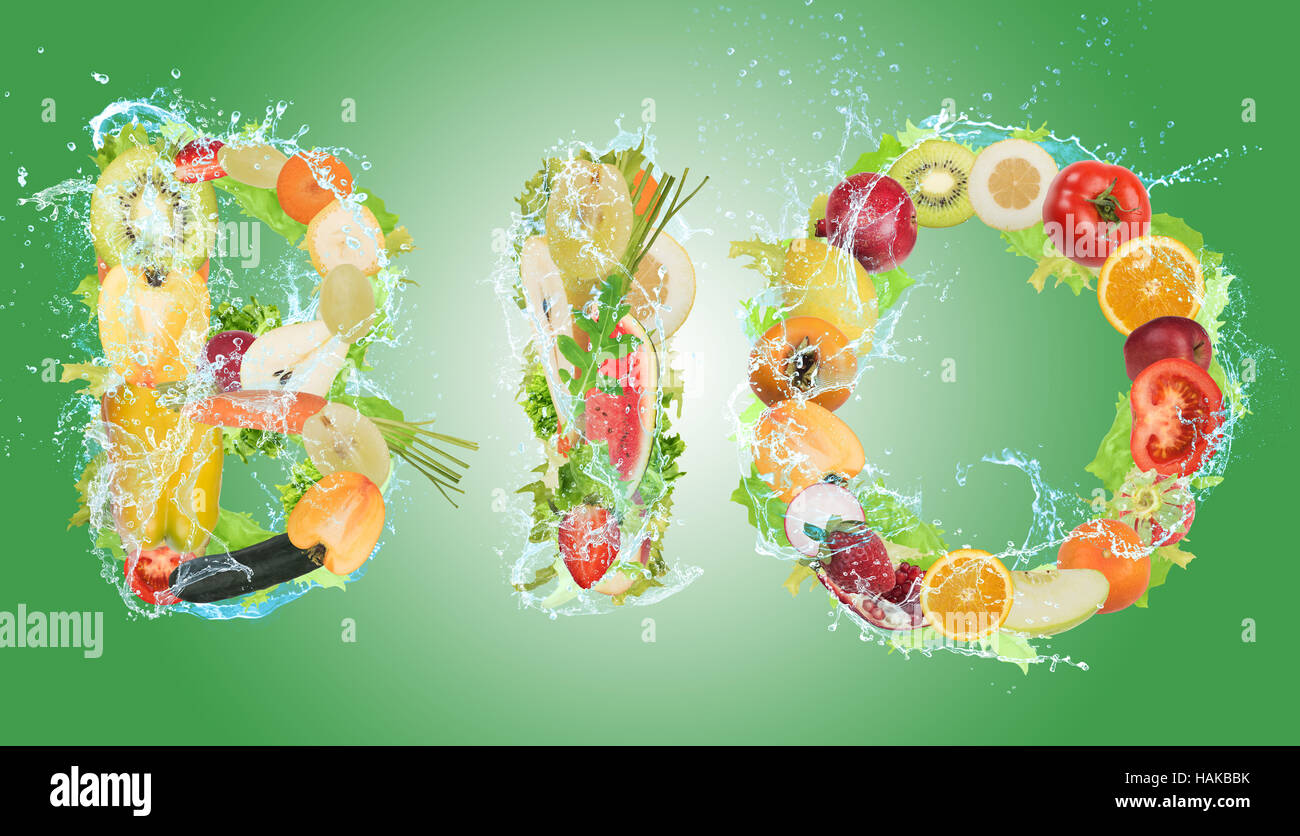 Gesunde Bio-Nahrung für wellness Stockfoto