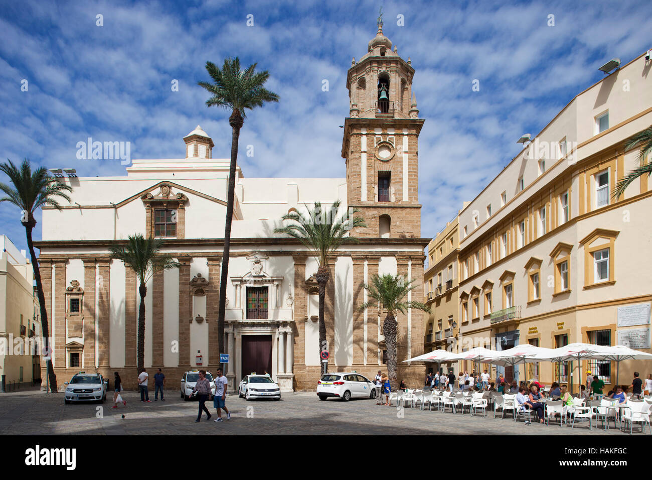 Apostels Santiago Kirche, Plaza De La Catedral, Cádiz, Andalusien, Spanien, Europa Stockfoto