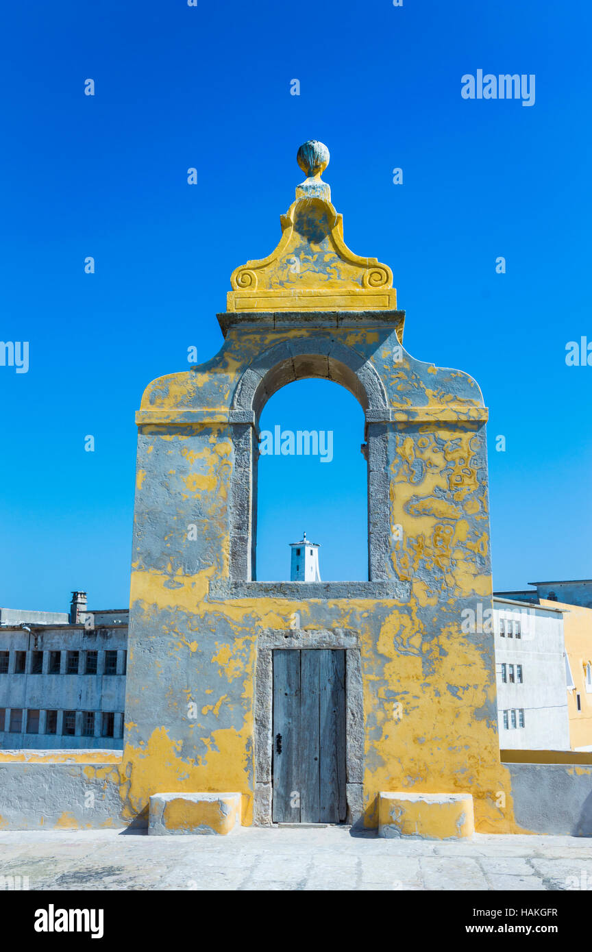 Bogen Sie Detail der Zitadelle von Peniche, Portugal, Europa Stockfoto