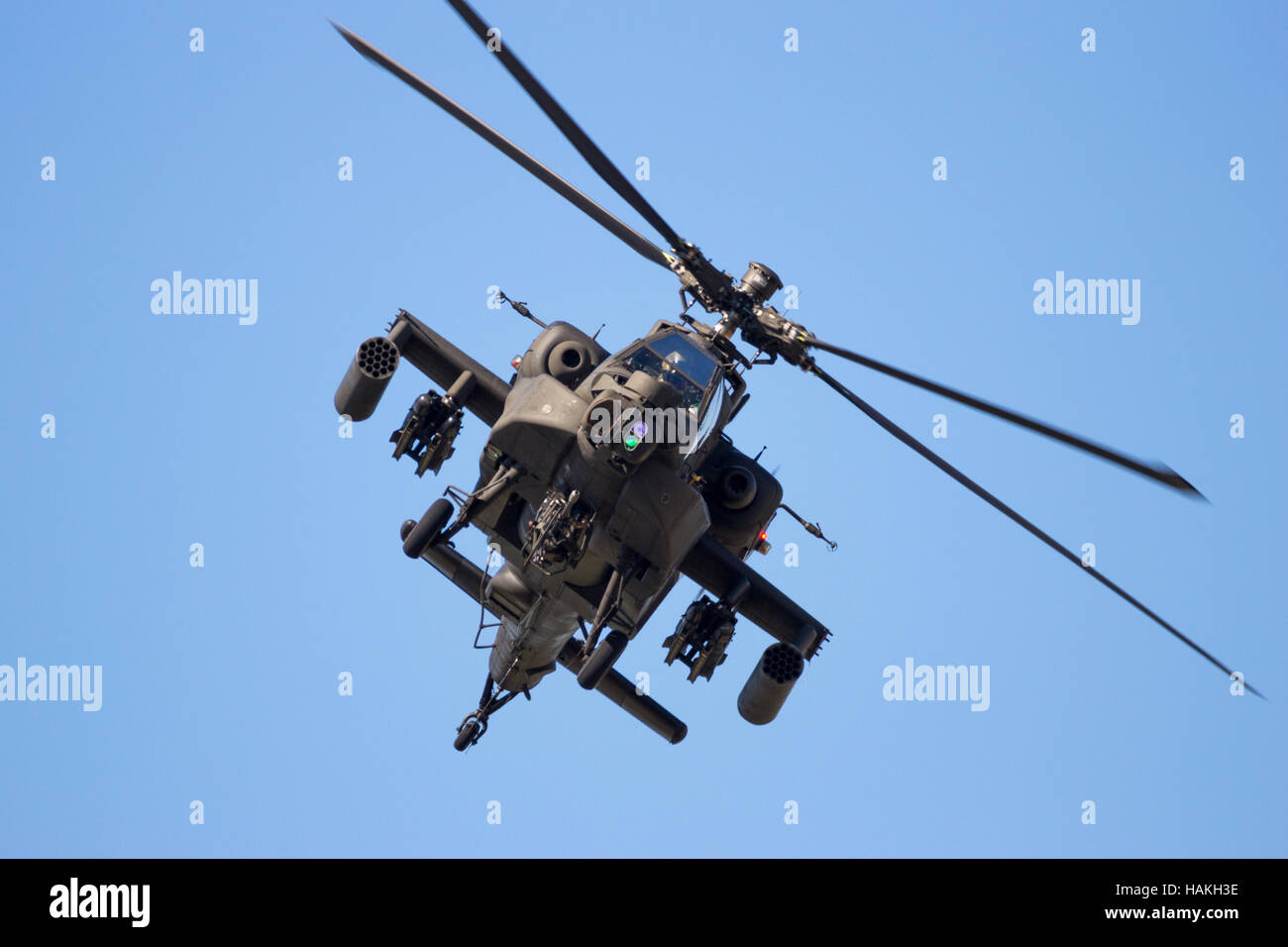 Boeing AH-64 Apache Kampfhubschrauber. Stockfoto