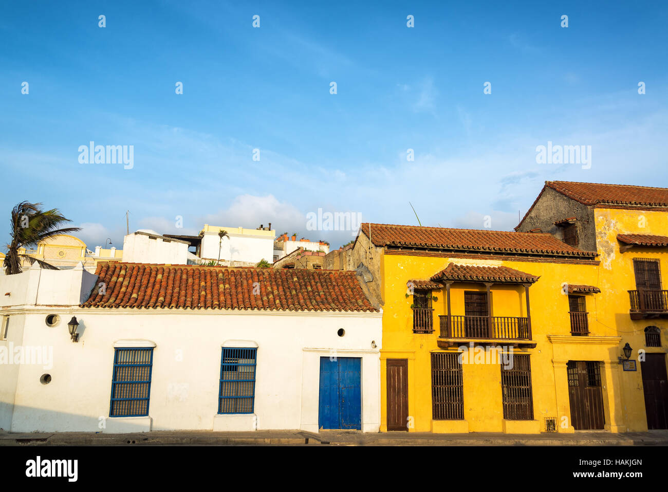Wunderschönen Kolonialarchitektur in der Altstadt von Cartagena, Kolumbien Stockfoto